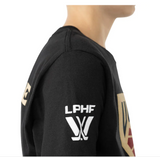 Youth Montreal Victoire PWHL Hockey Bauer Black Core Graphics T Shirt