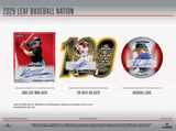 2026 Leaf Baseball Nation Hobby Box 6 Packs Per Box, 4 Cards Per Pack