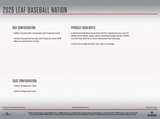 2026 Leaf Baseball Nation Hobby Box 6 Packs Per Box, 4 Cards Per Pack
