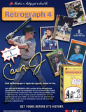 2026 Historic Autographs Retrograph 4 Baseball Hobby Box 8 Packs Per Box, 5 Cards Per Pack