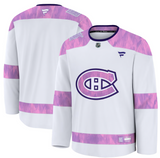 Men's Montreal Canadiens Fanatics White Hockey Fights Cancer Practice Jersey