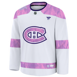 Men's Montreal Canadiens Fanatics White Hockey Fights Cancer Practice Jersey