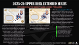 2025/26 Upper Deck Extended Series Hockey Blaster Box 4 Packs Per Box, 12 Cards Per Pack