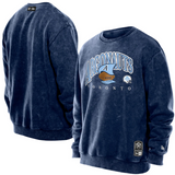 Men's Toronto Argonauts New Era Turf Traditions Vintage Fleece Crewneck Sweatshirt - Navy