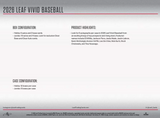 2026 Leaf Vivid Baseball Hobby Box 8 Cards Per Box - Factory Sealed