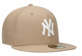 Men's New Era Khaki New York Yankees 59FIFTY Fitted Hat - Grey Undervisor