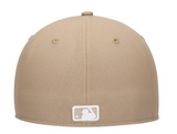 Men's New Era Khaki New York Yankees 59FIFTY Fitted Hat - Grey Undervisor