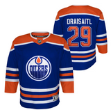 Edmonton Oilers Toddler Ages 2-4T Leon Draisaitl Blue Premier - Player Hockey Jersey