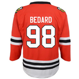 Chicago Blackhawks Toddler Ages 2-4T Connor Bedard Red Premier - Player Hockey Jersey