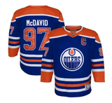 Edmonton Oilers Toddler Ages 2-4T Connor McDavid Blue Premier - Player Hockey Jersey