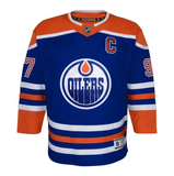 Edmonton Oilers Toddler Ages 2-4T Connor McDavid Blue Premier - Player Hockey Jersey
