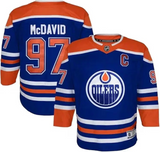 Edmonton Oilers Infant Ages 12-24 Months Connor McDavid Blue Premier - Player Hockey Jersey