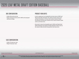 2026 Leaf Metal Draft Baseball Hobby Box 9 Cards Per Box