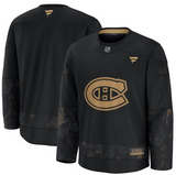 Men's Montreal Canadiens Fanatics Black Military Appreciation Practice Jersey