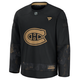 Men's Montreal Canadiens Fanatics Black Military Appreciation Practice Jersey