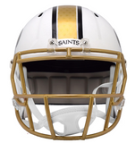 New Orleans Saints Riddell White Alternate Full Size Speed Replica NFL Football Helmet