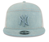 Men's New Era MLB New York Yankees Denim Split Panel 9FIFTY Adjustable Hat - Blue