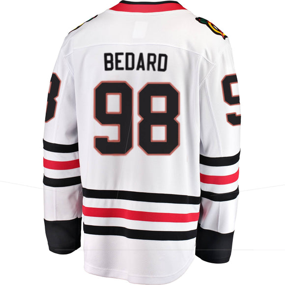 Men's Chicago Blackhawks Connor Bedard Fanatics Branded White Away Breakaway - Player Jersey