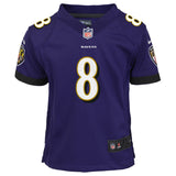 Infant Nike Lamar Jackson Purple Baltimore Ravens Game NFL Home Football Jersey