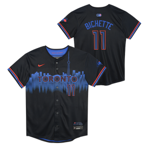 Kids Bo Bichette Toronto Blue Jays Nike 2024 City Connect Limited Player Navy Jersey - 4 Size Groups