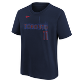 Kids Toronto Blue Jays Bo Bichette Nike Navy 2024 City Connect Name & Number T-Shirt - 3 Size Groups