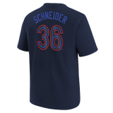 Youth Toronto Blue Jays Davis Schneider Nike Navy City Connect Name & Number T-Shirt