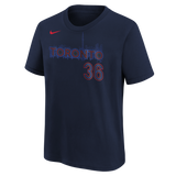 Youth Toronto Blue Jays Davis Schneider Nike Navy City Connect Name & Number T-Shirt
