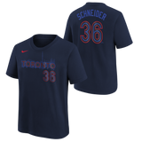 Youth Toronto Blue Jays Davis Schneider Nike Navy City Connect Name & Number T-Shirt