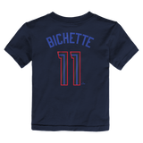 Kids Toronto Blue Jays Bo Bichette Nike Navy 2024 City Connect Name & Number T-Shirt - 3 Size Groups