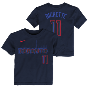 Kids Toronto Blue Jays Bo Bichette Nike Navy 2024 City Connect Name & Number T-Shirt - 3 Size Groups