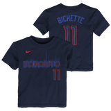 Kids Toronto Blue Jays Bo Bichette Nike Navy 2024 City Connect Name & Number T-Shirt - 3 Size Groups