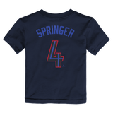 Kids Toronto Blue Jays George Springer Nike Navy 2024 City Connect Name & Number T-Shirt - 3 Size Groups