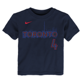 Kids Toronto Blue Jays George Springer Nike Navy 2024 City Connect Name & Number T-Shirt - 3 Size Groups