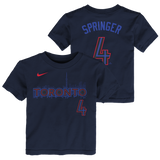 Kids Toronto Blue Jays George Springer Nike Navy 2024 City Connect Name & Number T-Shirt - 3 Size Groups