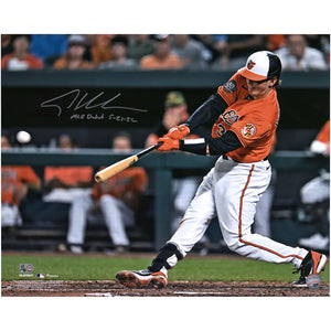 Adley Rutschman Baltimore Orioles Autographed 16" x 20" Debut First Hit Photograph with "MLB Debut 5-21-22" Inscription