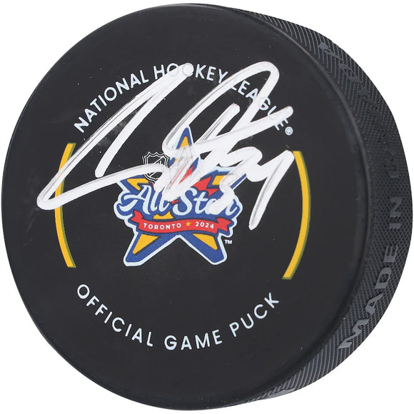 Auston Matthews Toronto Maple Leafs Autographed 2024 NHL All-Star Game Official Game Puck
