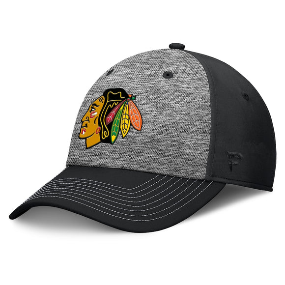 Men's Chicago Blackhawks Fanatics Fundamental Top Shelf 2-Tone Flex Hat - Gray/Black