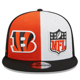 Men's New Era Orange/Black Cincinnati Bengals 2023 Sideline Primary Logo 9FIFTY Snapback Hat