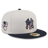 Men's New York Yankees New Era Khaki/Black 2024 Fourth of July 59FIFTY Fitted Hat