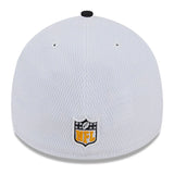 Men's New Era White/Black Pittsburgh Steelers 2023 Sideline 39THIRTY Flex Hat