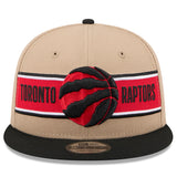 Men's New Era Tan/Black Toronto Raptors 2024 NBA Draft 9FIFTY Snapback Hat