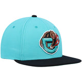 Vancouver Grizzlies Mitchell & Ness Hardwood Classics Team Two-Tone 2.0 Snapback Hat - Turquoise/Black
