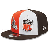 Men's New Era Orange/Brown Cleveland Browns 2023 Sideline 9FIFTY Snapback Hat