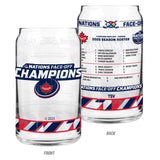 2025 Team Canada 4 Nations Face-Off Champions 16oz. Roster Can Glass