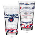 2025 Team Canada 4 Nations Face-Off Champions 16oz. Roster Mixing Glass