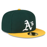 Oakland Athletics New Era Authentic Collection Replica 59FIFTY Fitted Hat - Green/Gold