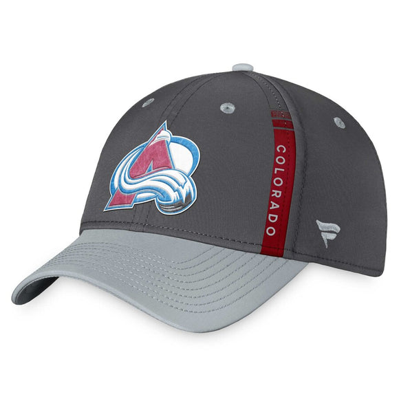 Colorado Avalanche Fanatics Branded Authentic Pro Home Ice Flex Hat - Charcoal/Gray