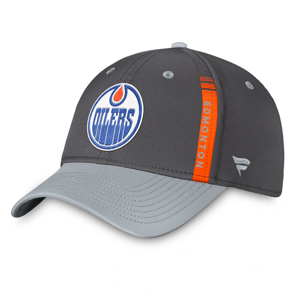 Edmonton Oilers Fanatics Branded Authentic Pro Home Ice Flex Hat - Charcoal/Gray