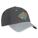 Minnesota Wild Fanatics Branded Authentic Pro Home Ice Flex Hat - Charcoal/Gray