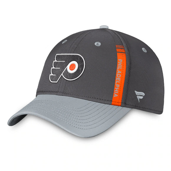Philadelphia Flyers Fanatics Branded Authentic Pro Home Ice Flex Hat - Charcoal/Gray